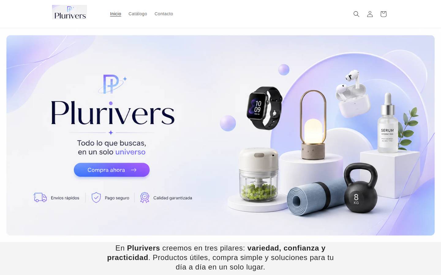 plurivers.com homepage screenshot