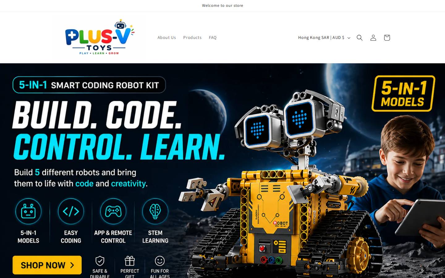 plus-v.com homepage screenshot