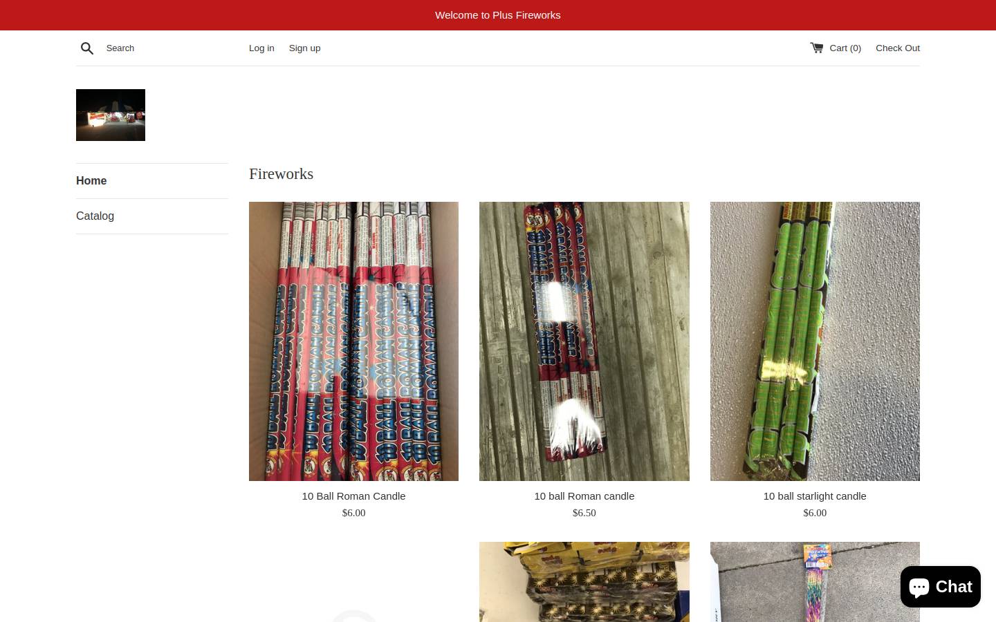 plusfireworks.com homepage screenshot