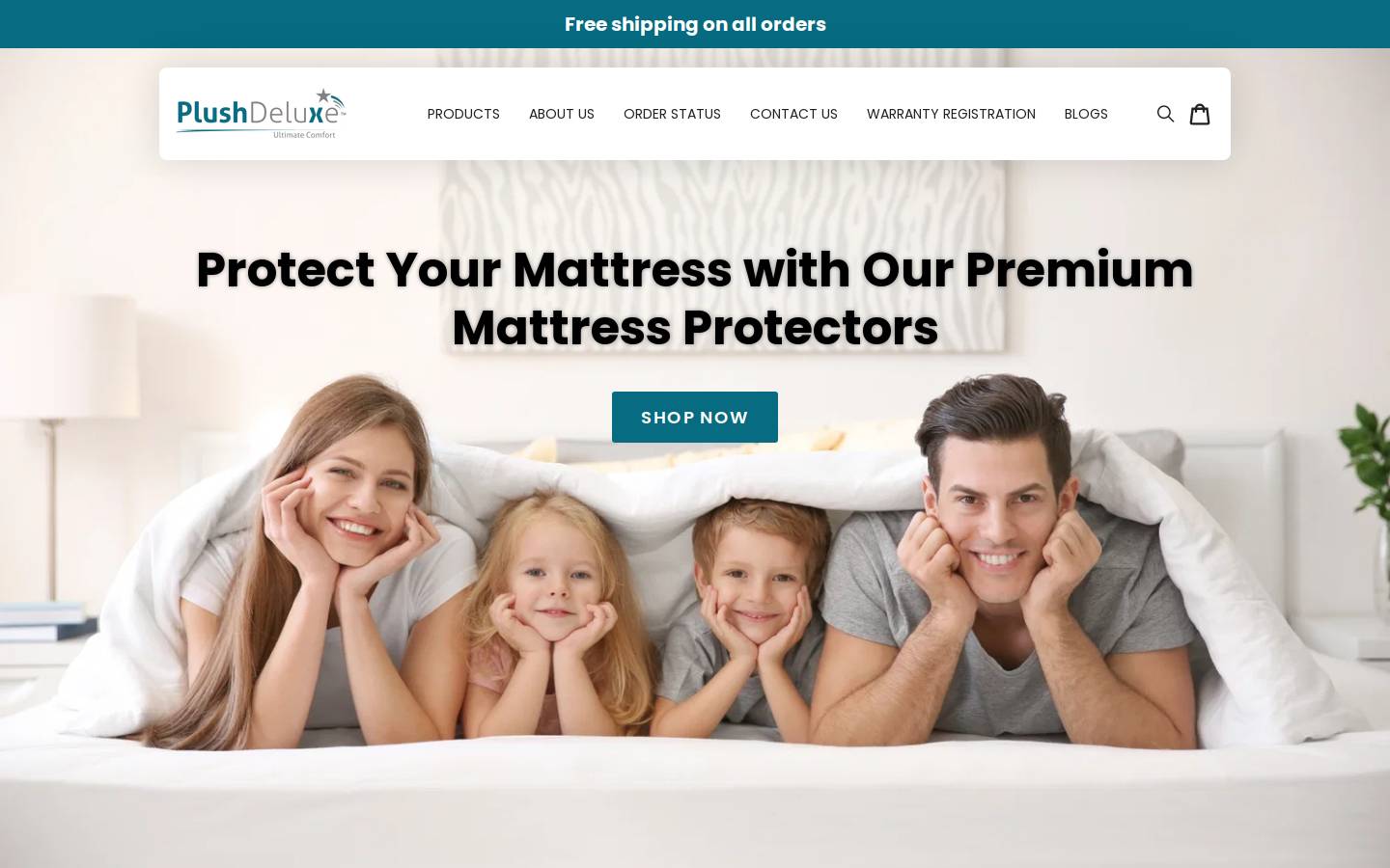 plushdeluxe.com homepage screenshot