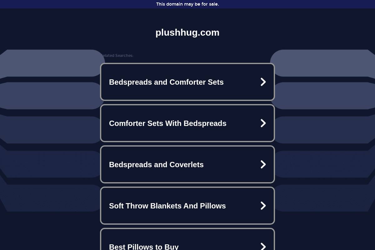 Plushhug homepage screenshot
