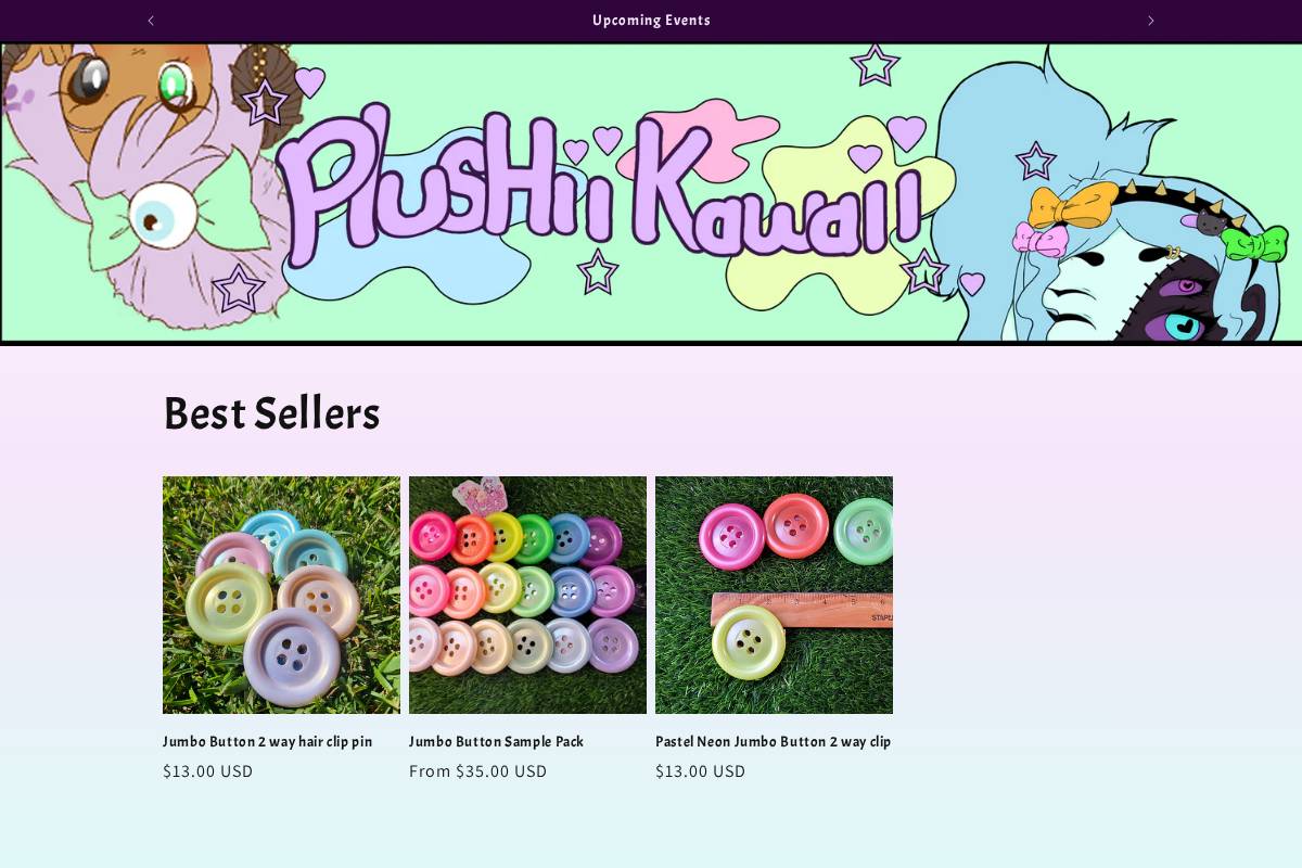 plushiikawaii.com homepage screenshot