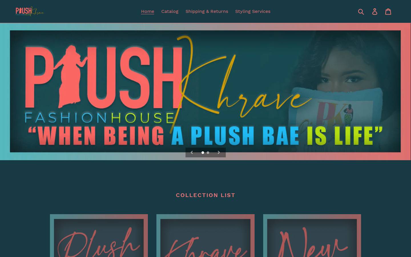 plushkhravefashionhouse.com homepage screenshot