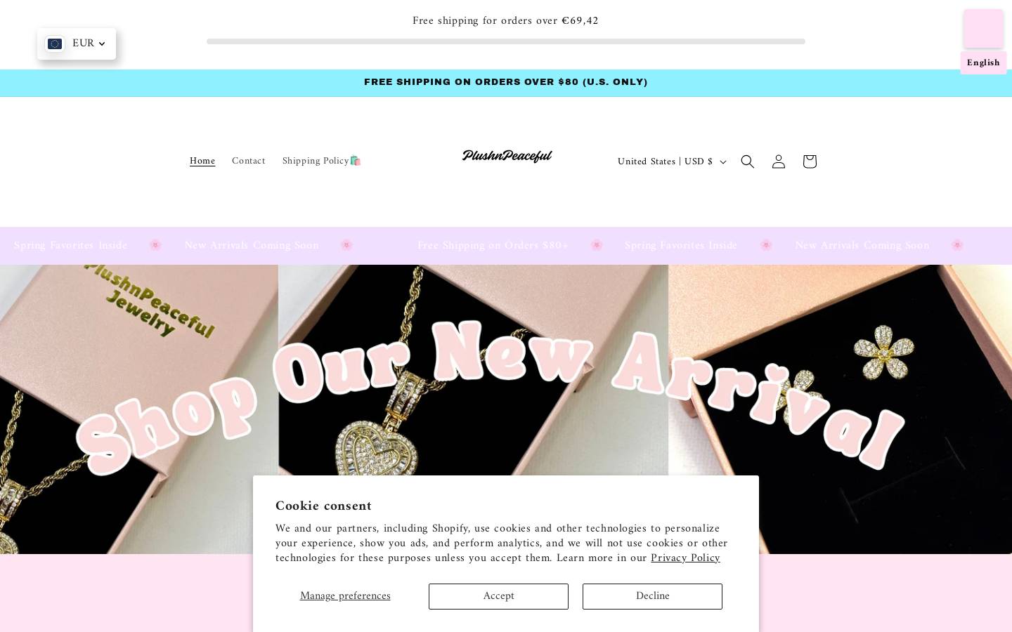 plushnpeaceful.com homepage screenshot