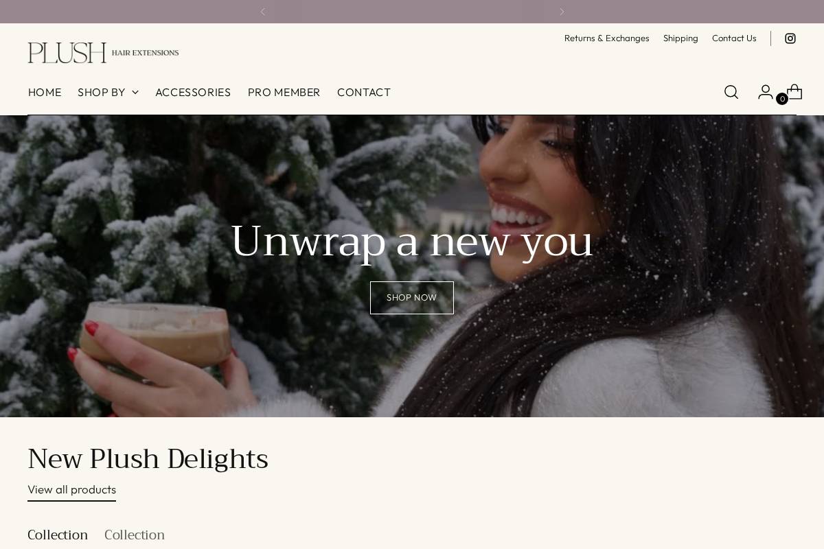 plushprofessional.com homepage screenshot