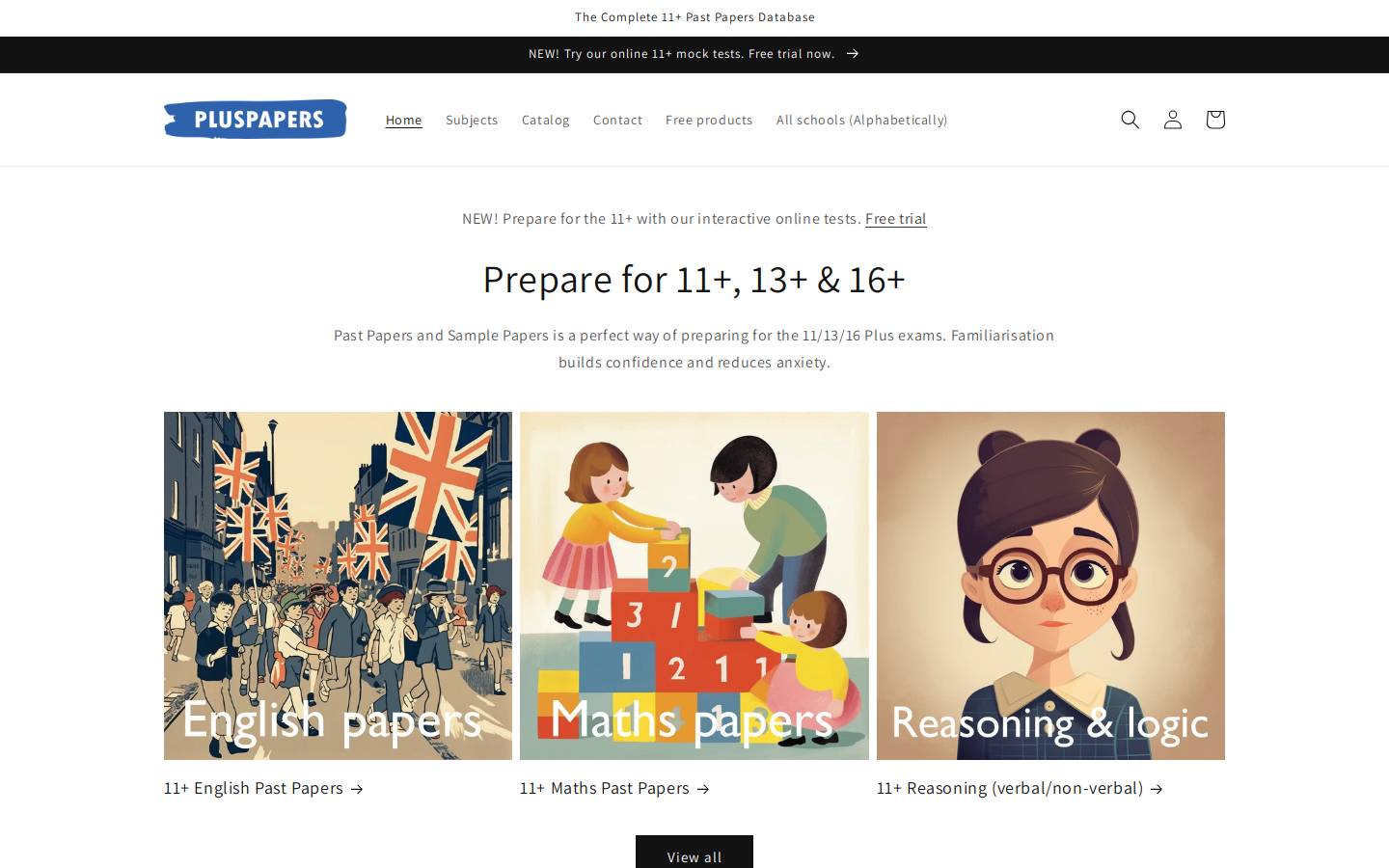 pluspapers.com homepage screenshot