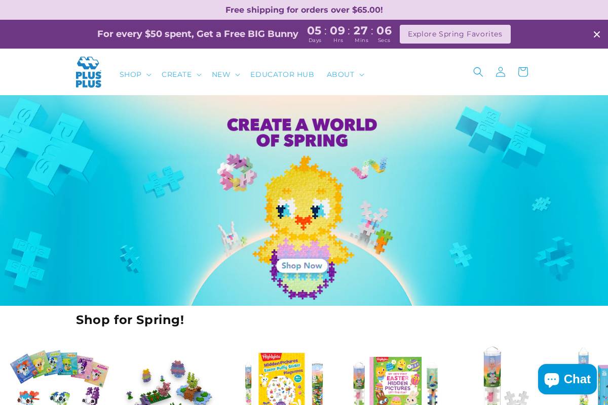 Plus-Plus USA homepage screenshot