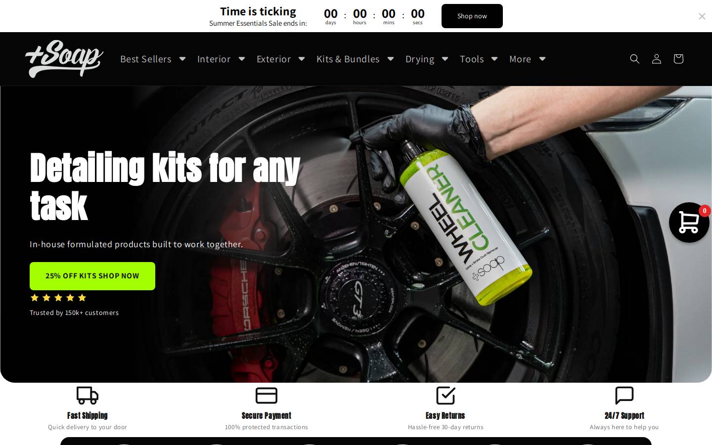 plussoap.com homepage screenshot