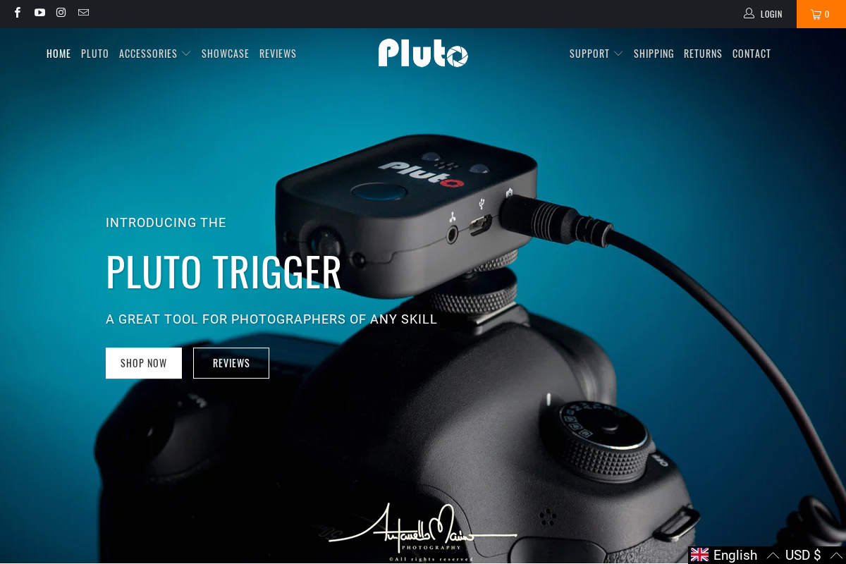 Pluto Trigger homepage screenshot