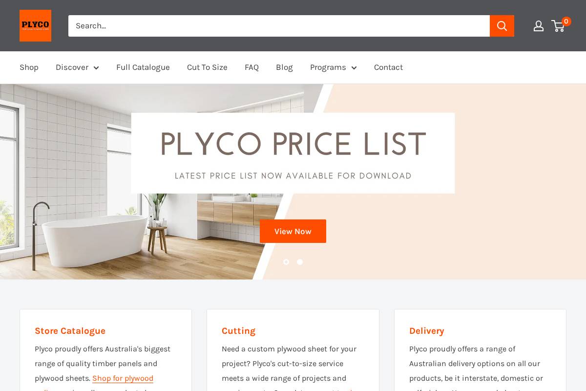 plyco.com.au homepage screenshot