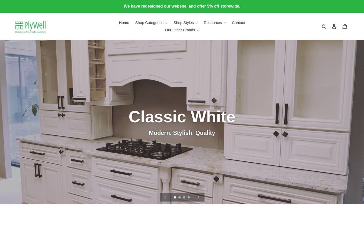 plywellcabinetry.com homepage screenshot