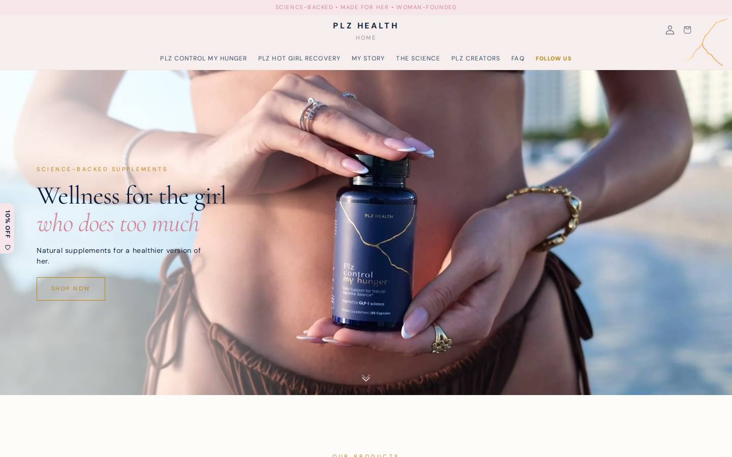 plzhealth.com homepage screenshot