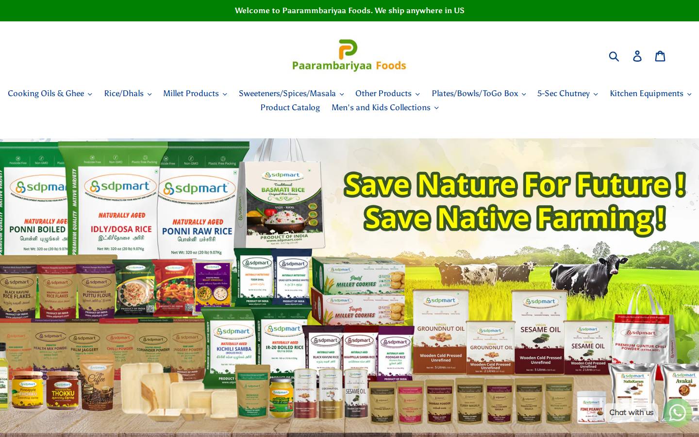 pmbfoods.com homepage screenshot