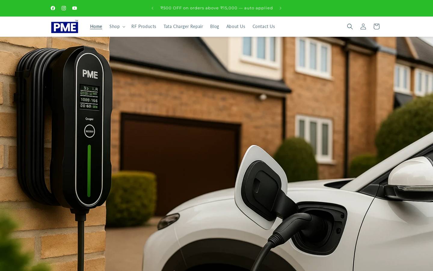 Pmelectronics homepage screenshot