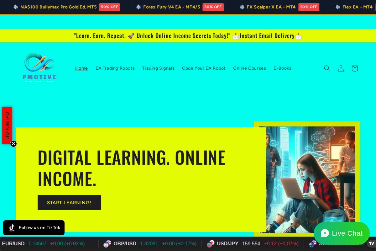 pmotive.com homepage screenshot