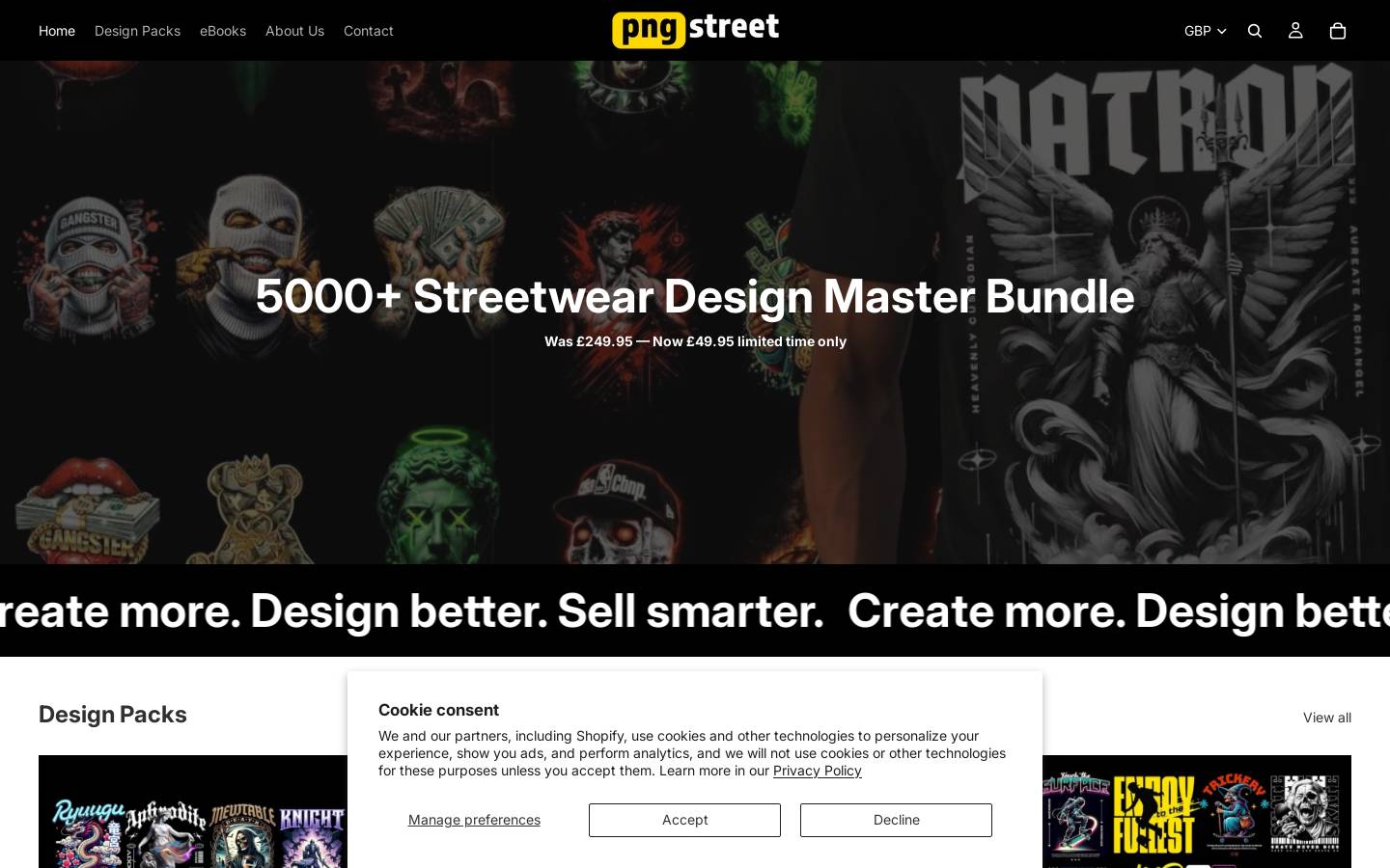 pngstreet.com homepage screenshot