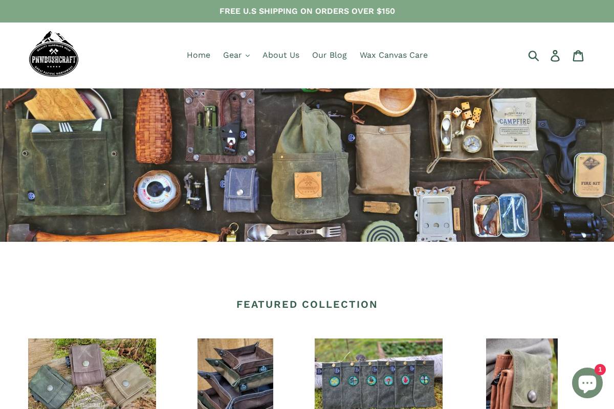 pnwbushcraft.com homepage screenshot