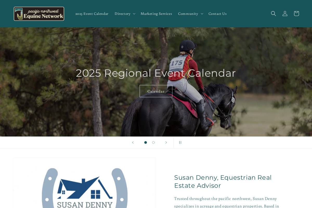 pnwequinenetwork.com homepage screenshot