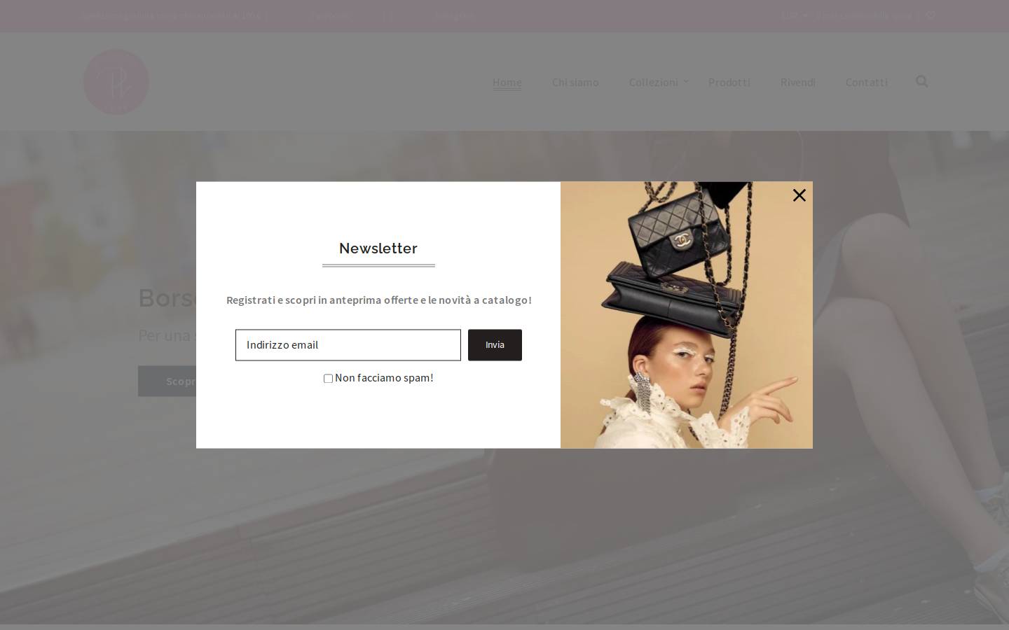 pochettelove.it homepage screenshot