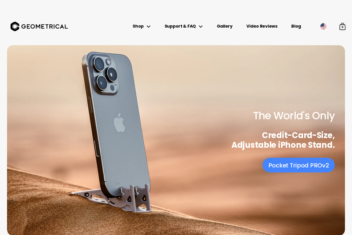 Geometrical Pocket Tripod homepage screenshot
