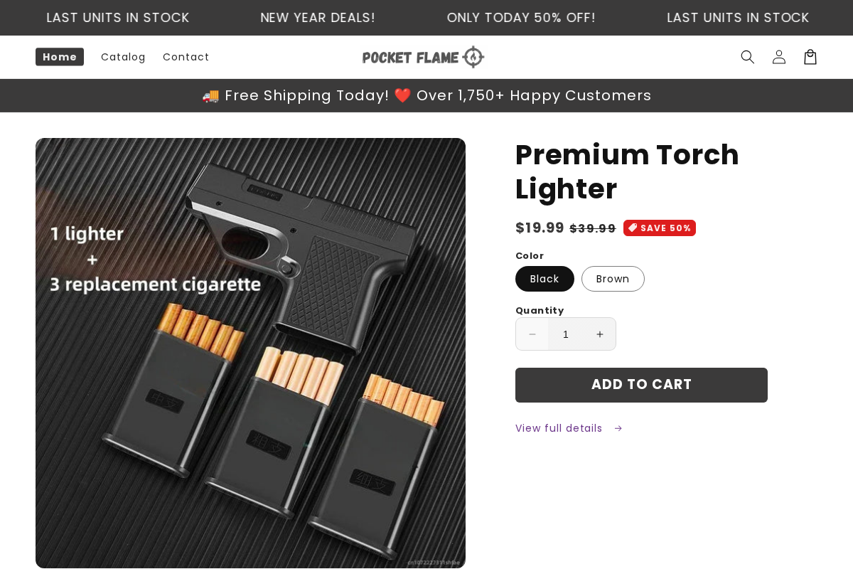 Pocketflameco homepage screenshot