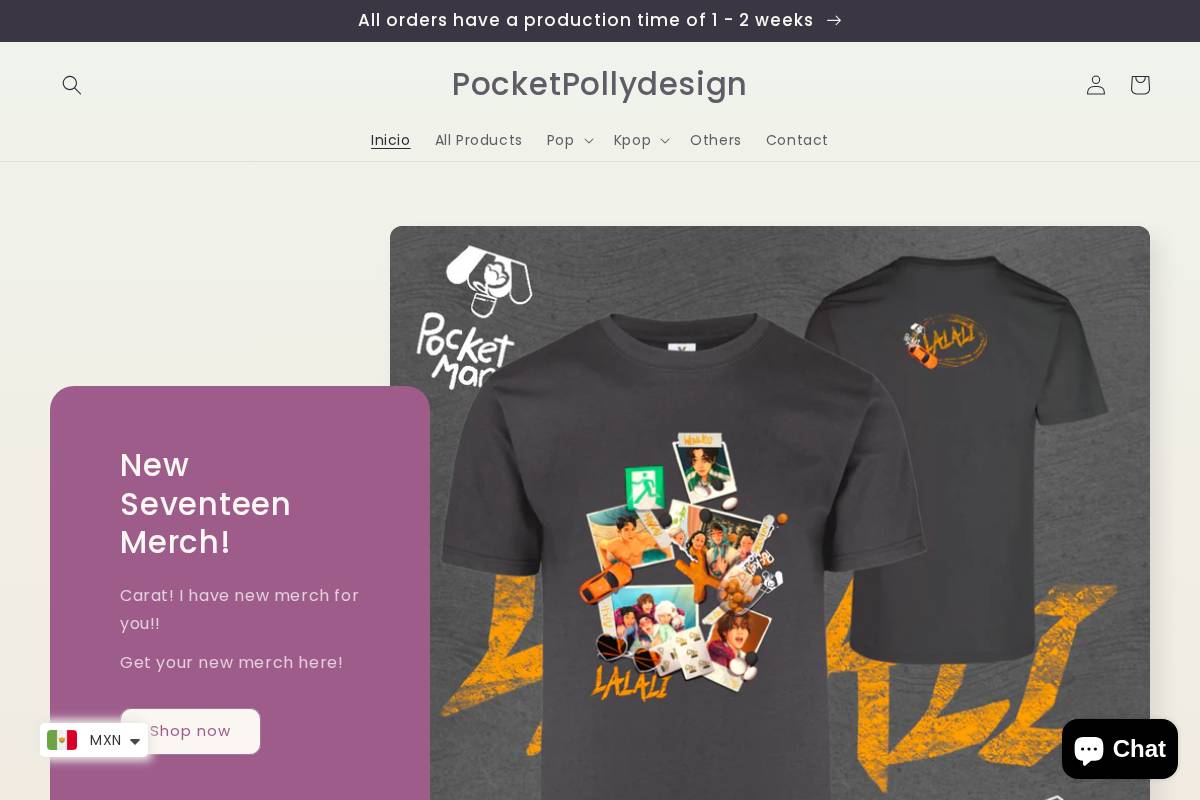 pocketpollydesign.com homepage screenshot
