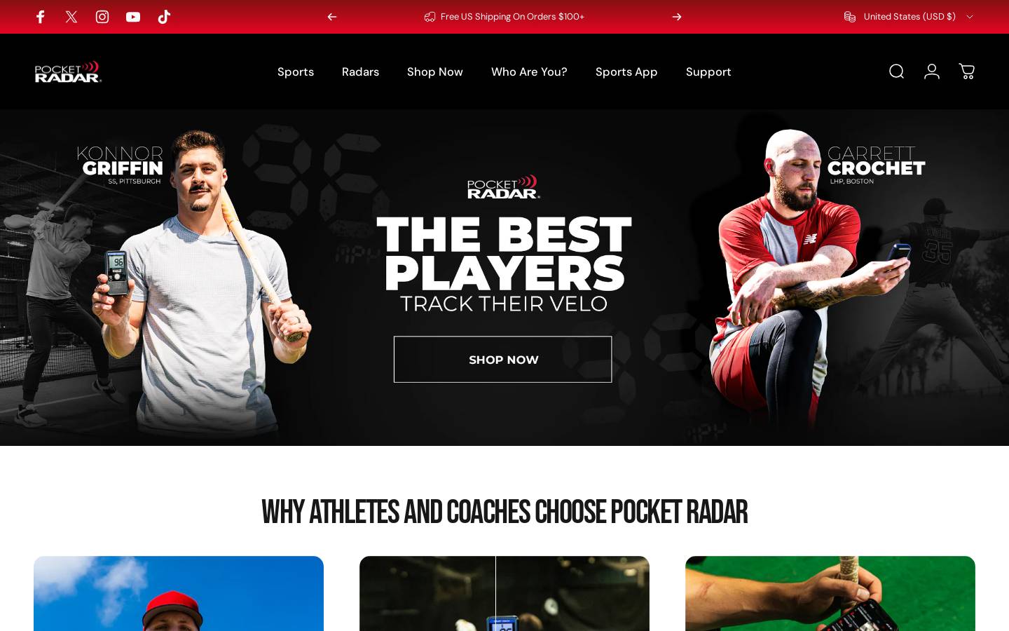 pocketradar.com homepage screenshot