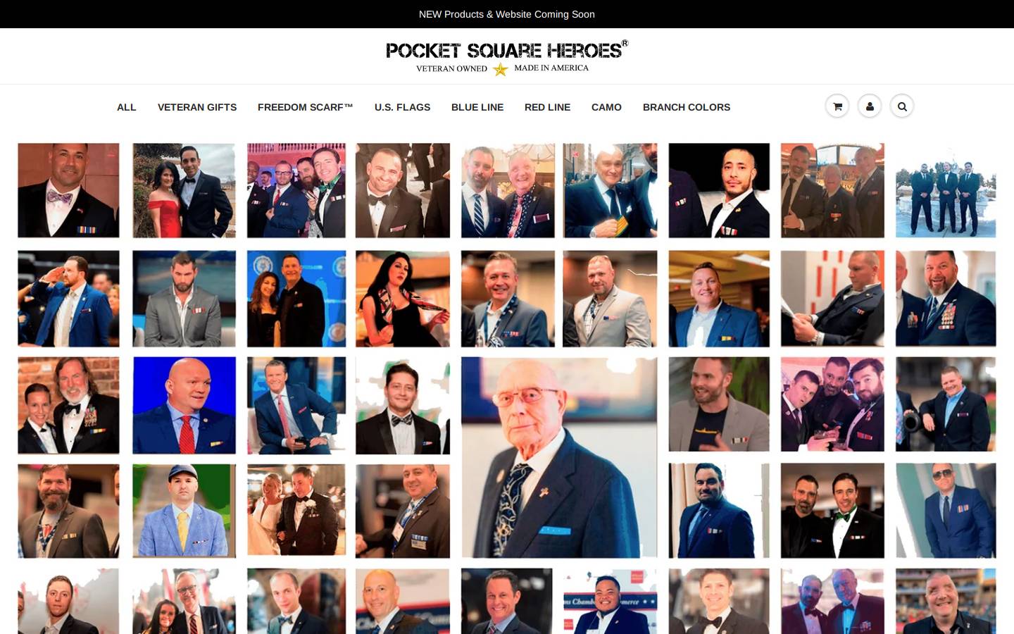 pocketsquareheroes.com homepage screenshot