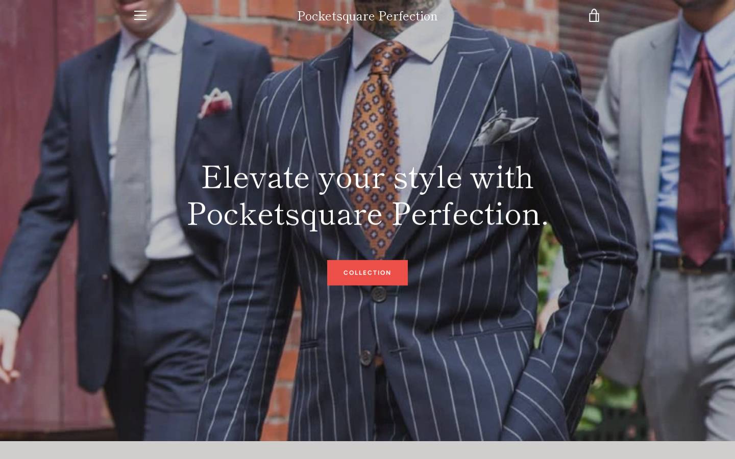 pocketsquareperfection.com homepage screenshot