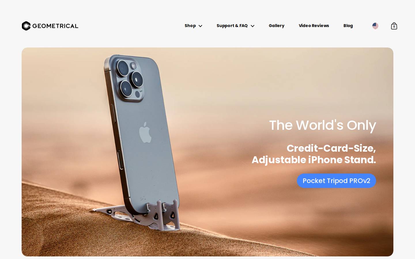 pockettripod.com homepage screenshot