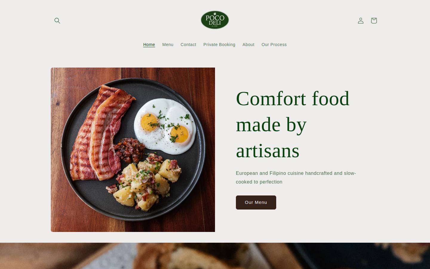 pocodeli.co homepage screenshot