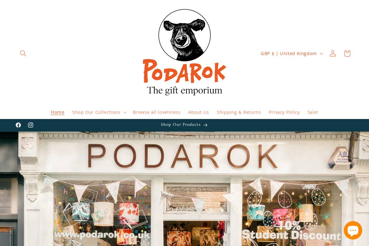 Podarok homepage screenshot