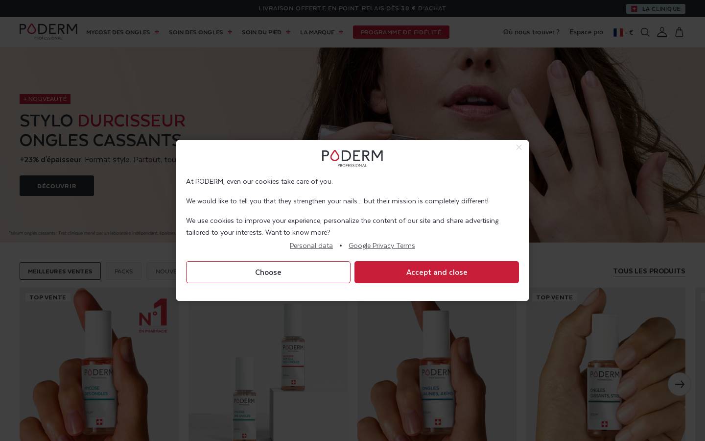 poderm.com homepage screenshot
