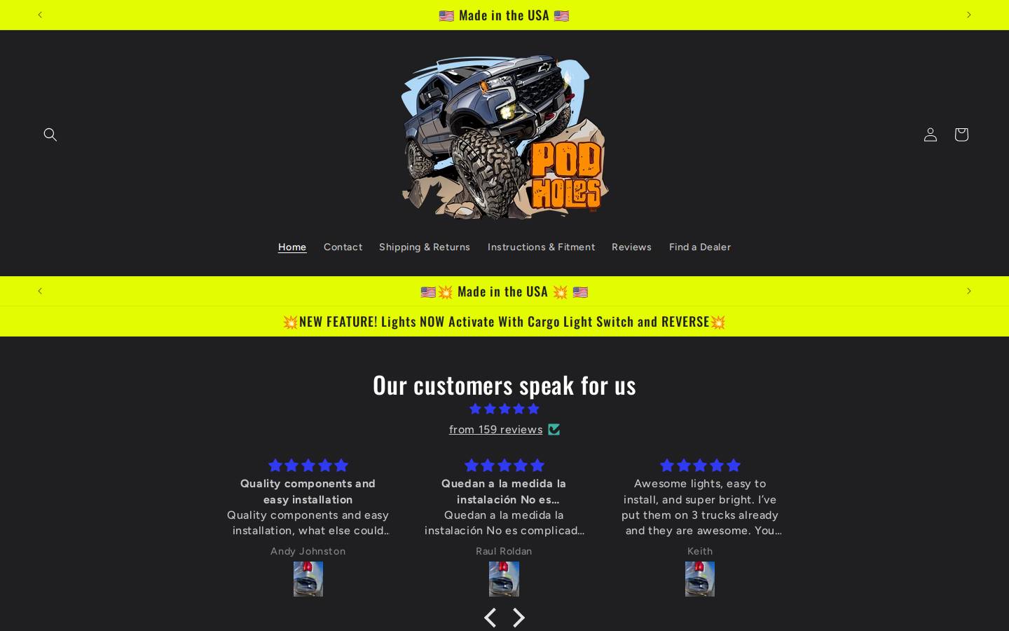 podholes.com homepage screenshot
