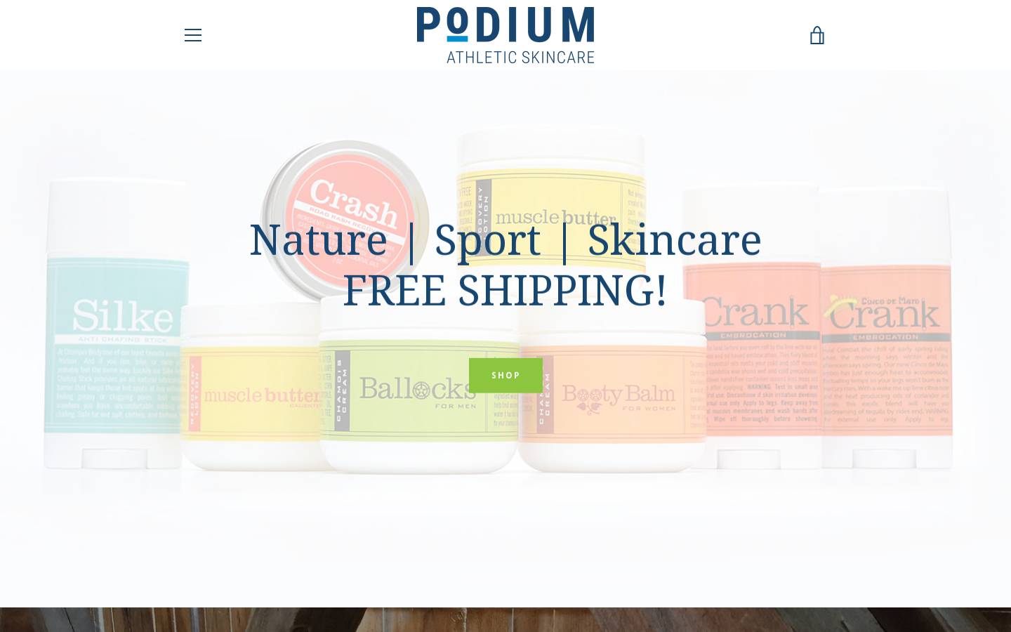 podiumskincare.com homepage screenshot