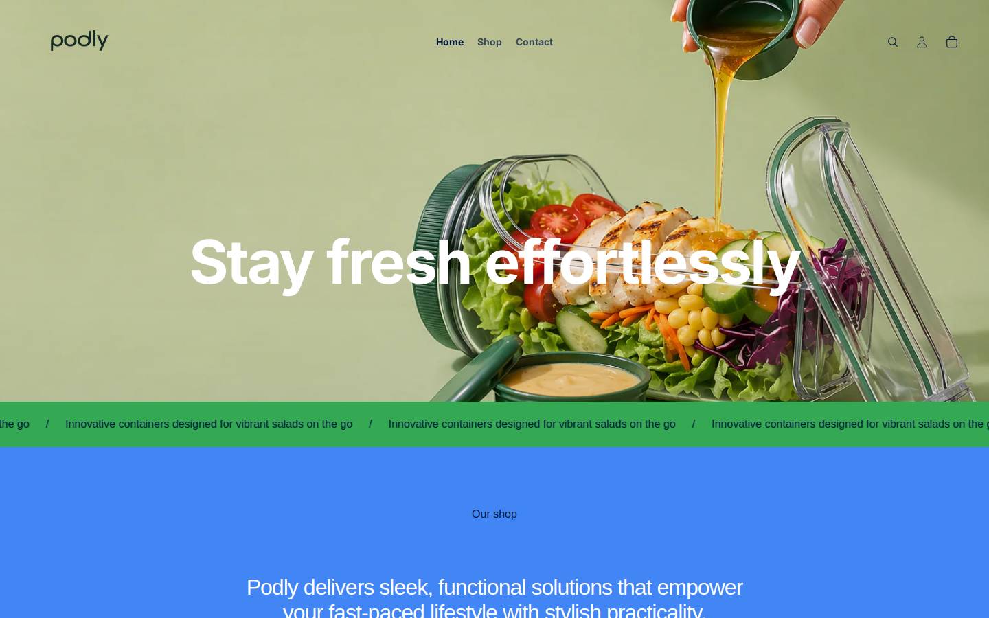 podly.shop homepage screenshot
