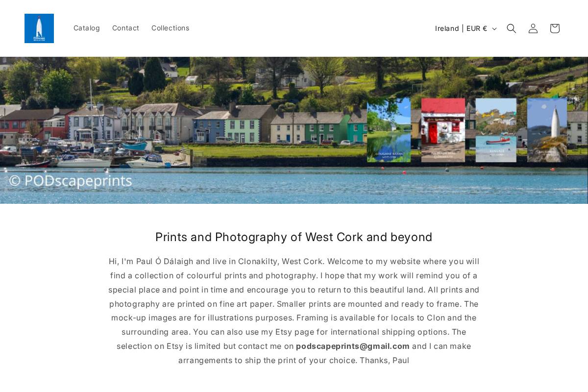 podscapeprints.com homepage screenshot