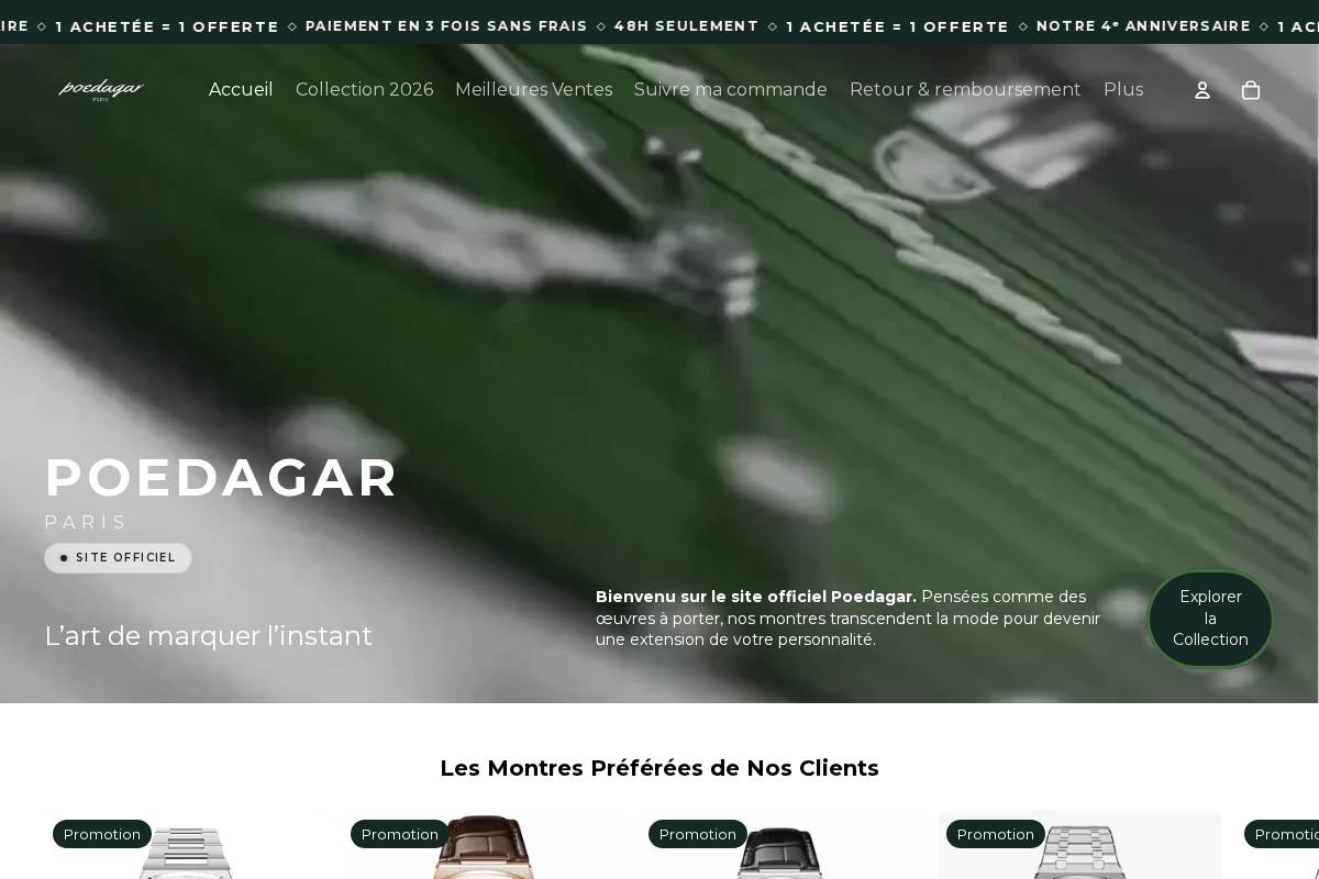 poedagarparis.com homepage screenshot