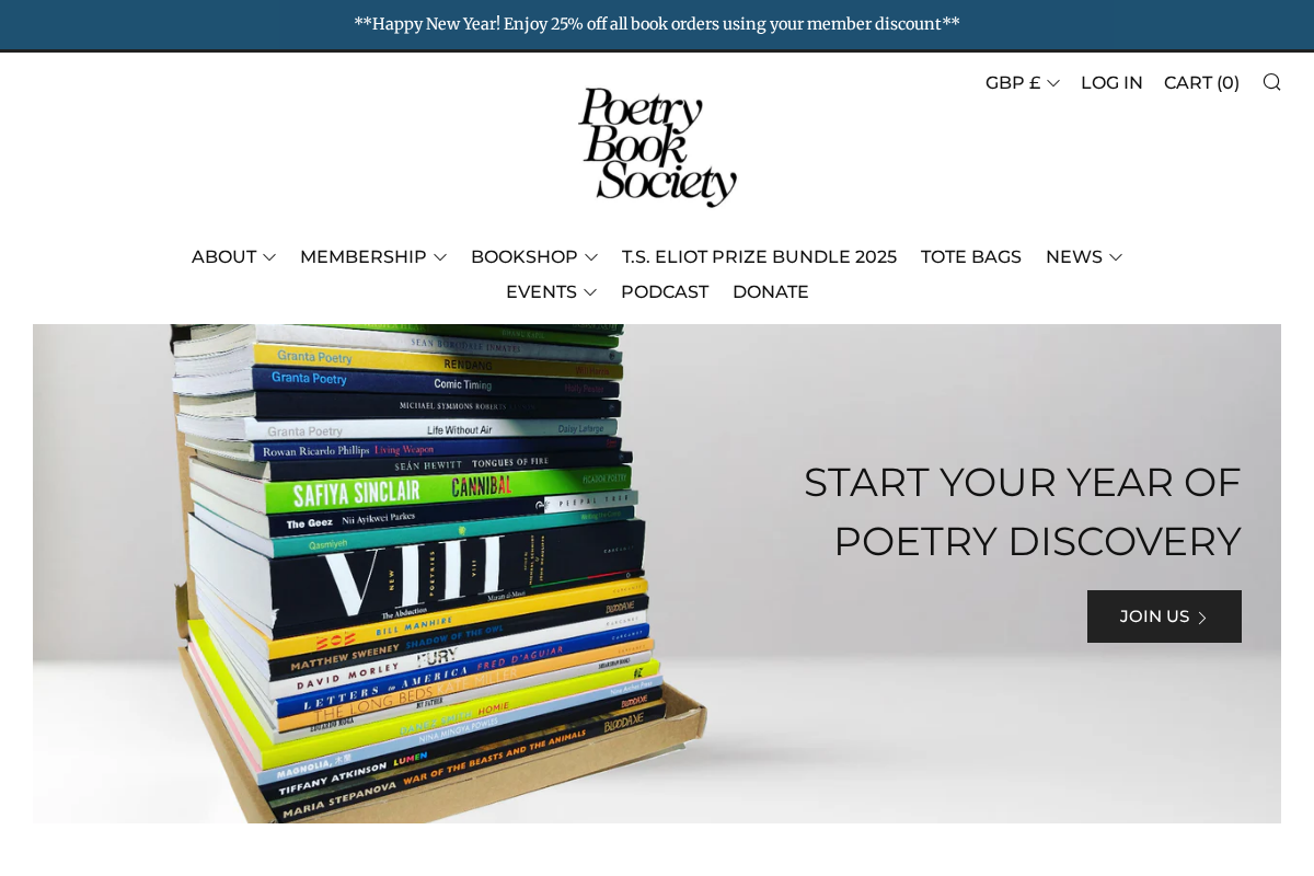 The Poetry Book Society homepage screenshot