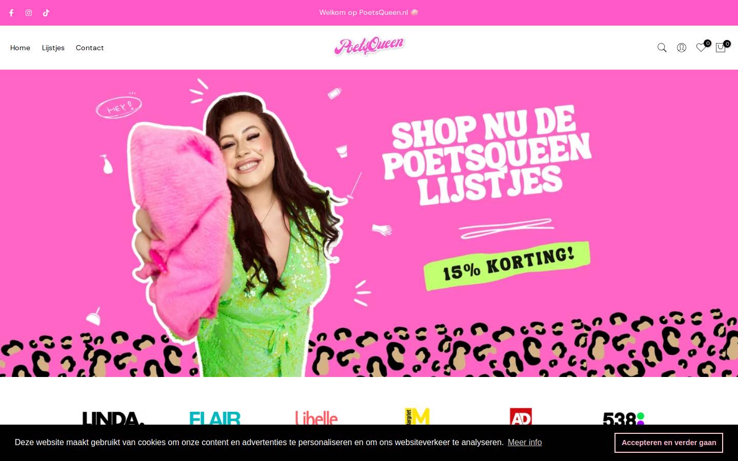 poetsqueen.nl homepage screenshot