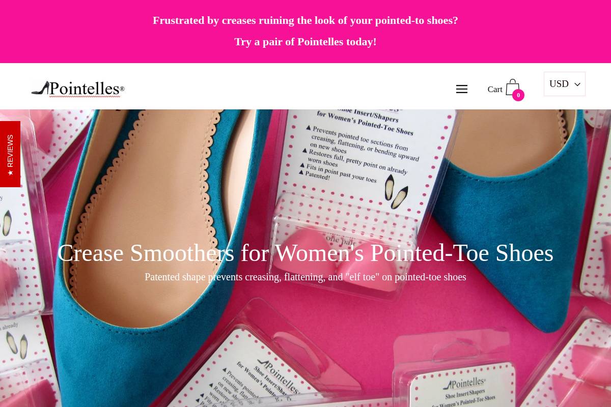 pointelles.com homepage screenshot