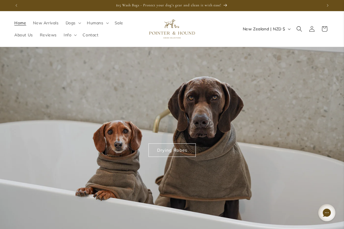 Pointerandhound homepage screenshot