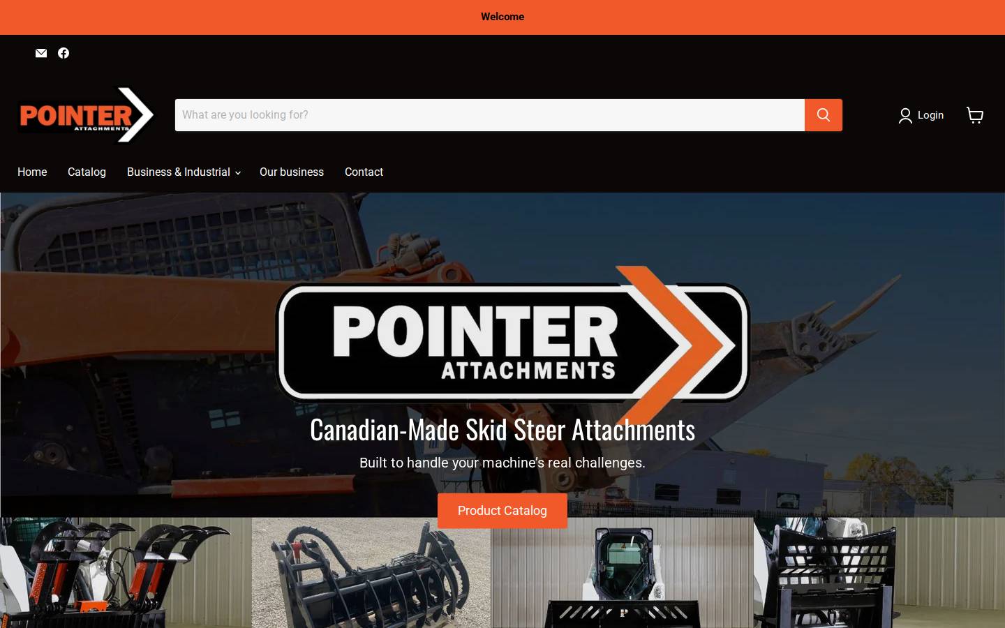 pointerattachments.co homepage screenshot