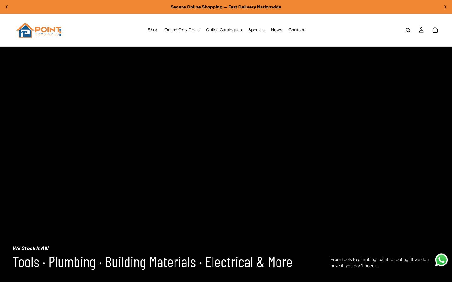 pointhardware.co.za homepage screenshot