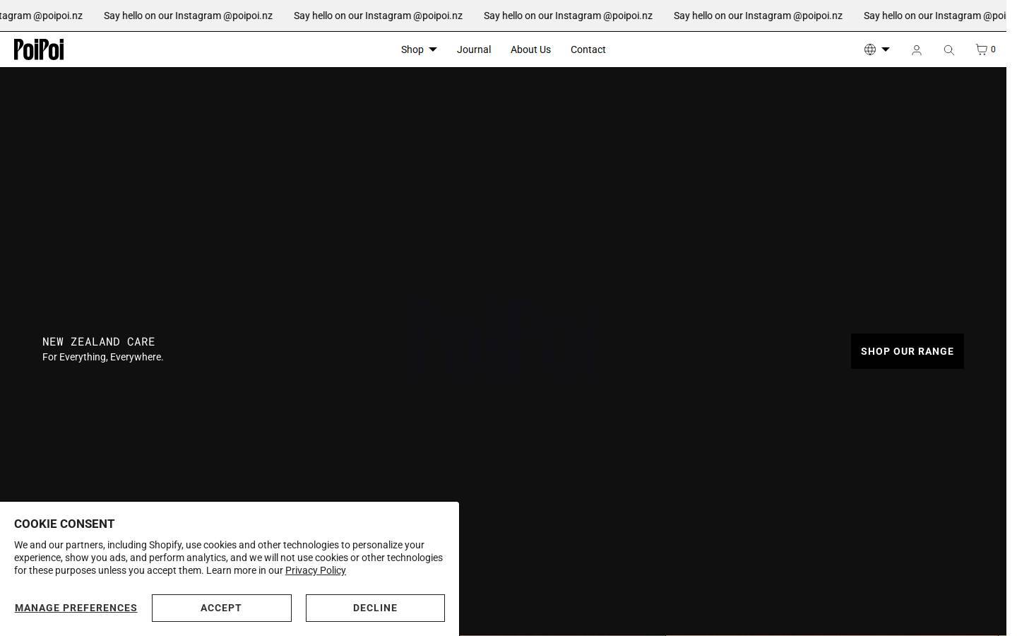 poipoi.nz homepage screenshot