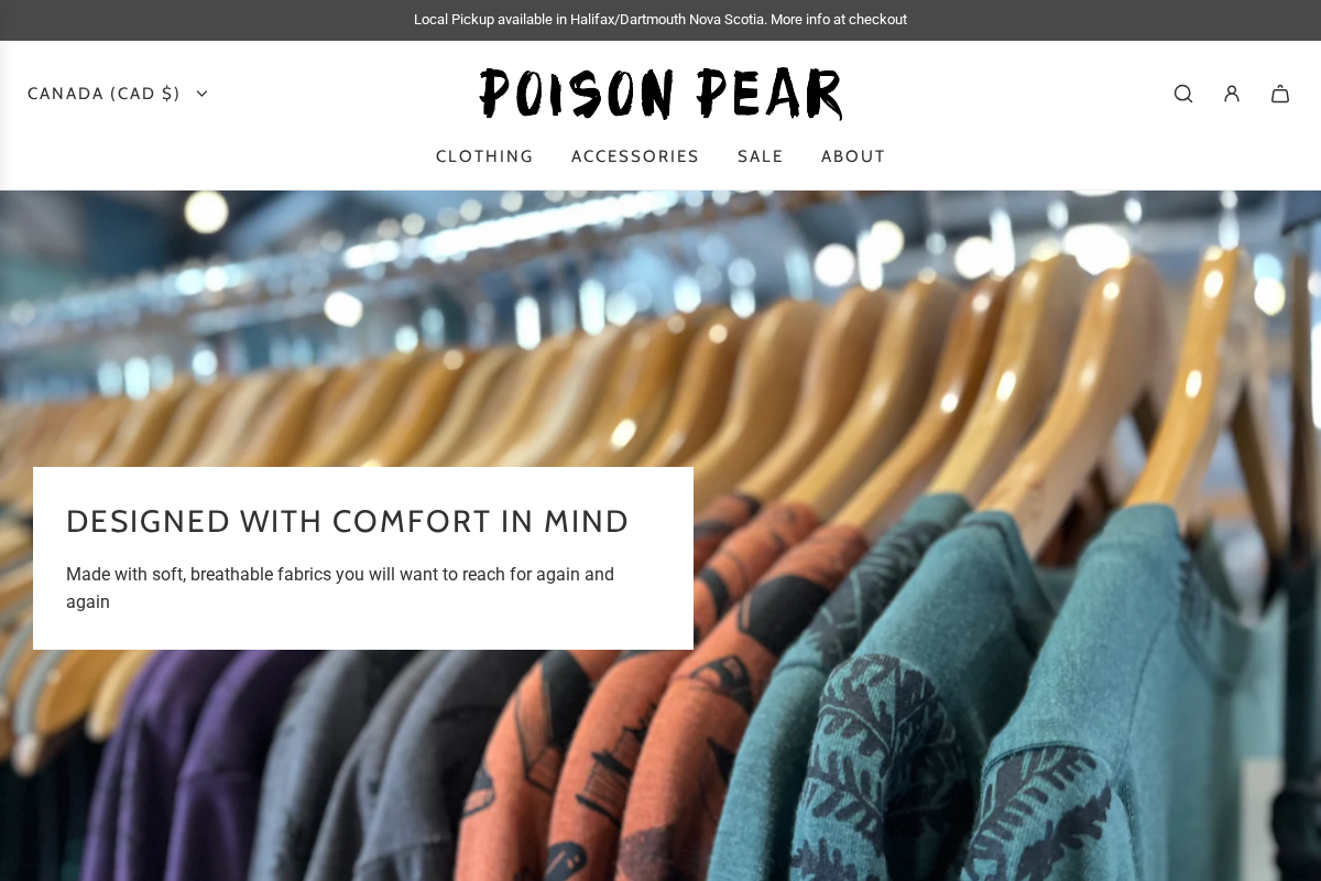poisonpear.com homepage screenshot