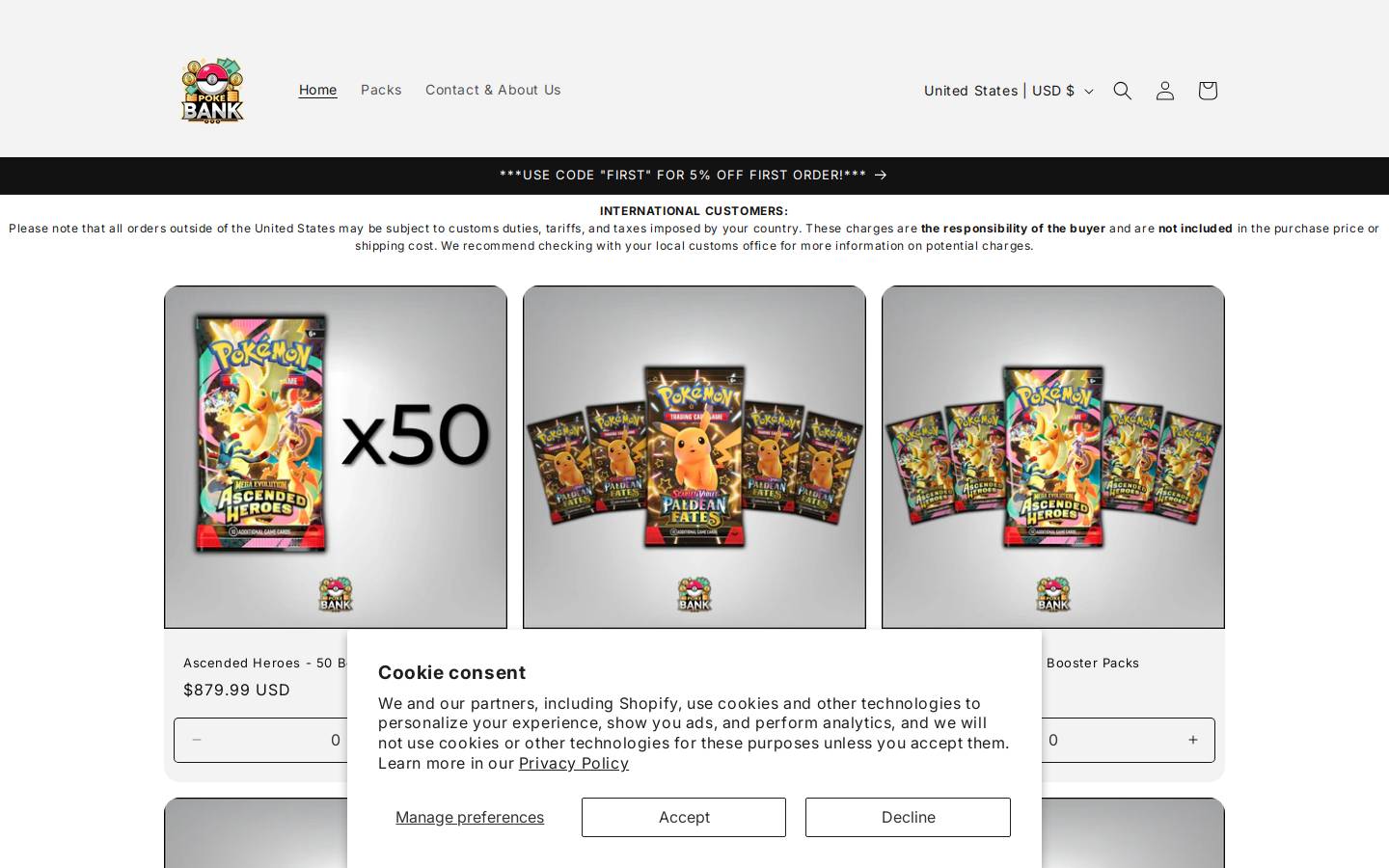 poke-bank.com homepage screenshot