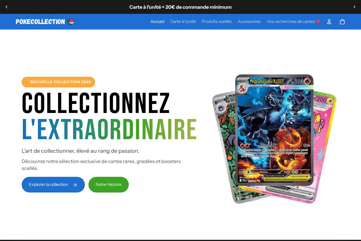 pokecollection.fr homepage screenshot