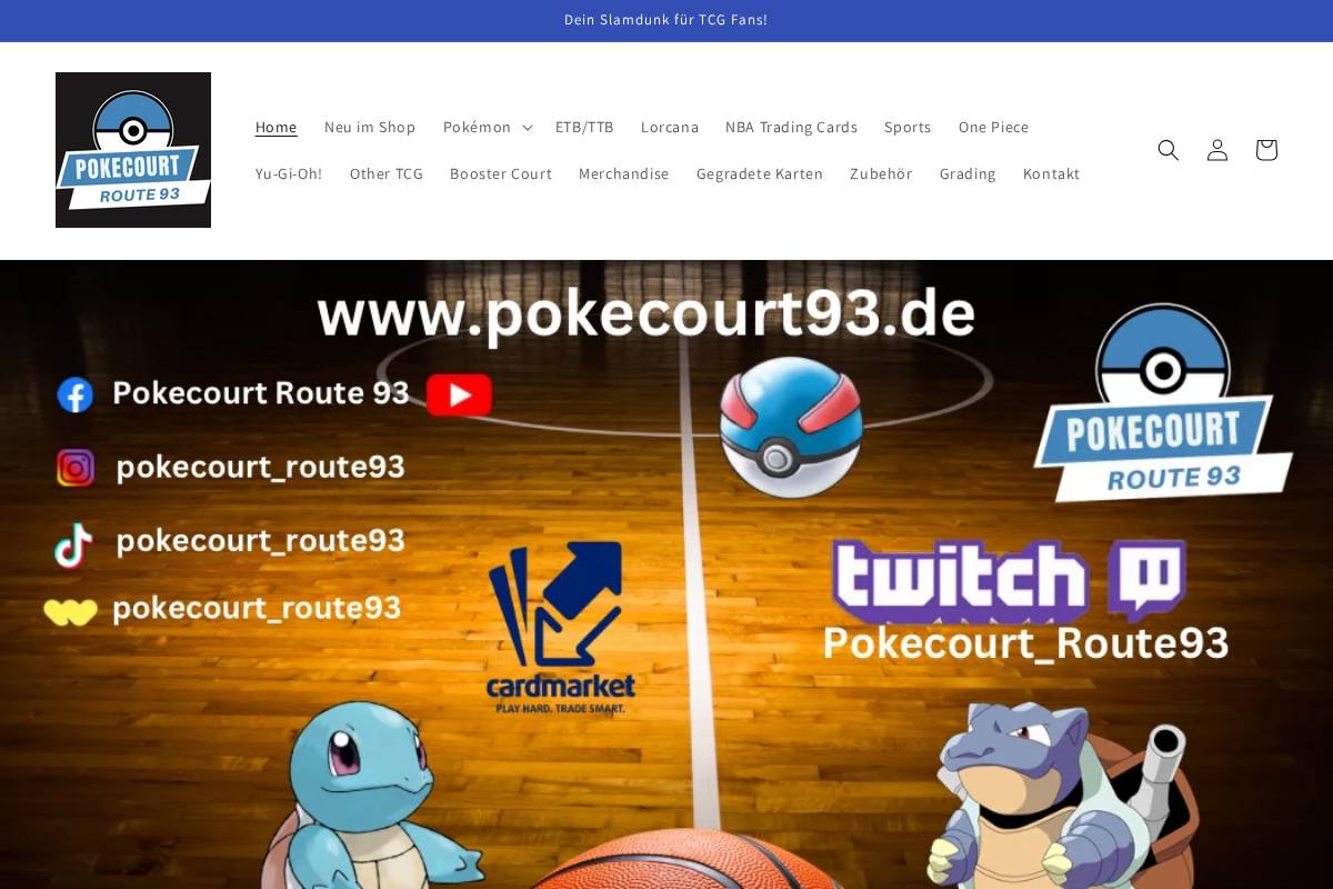 Pokecourt Route 93 homepage screenshot