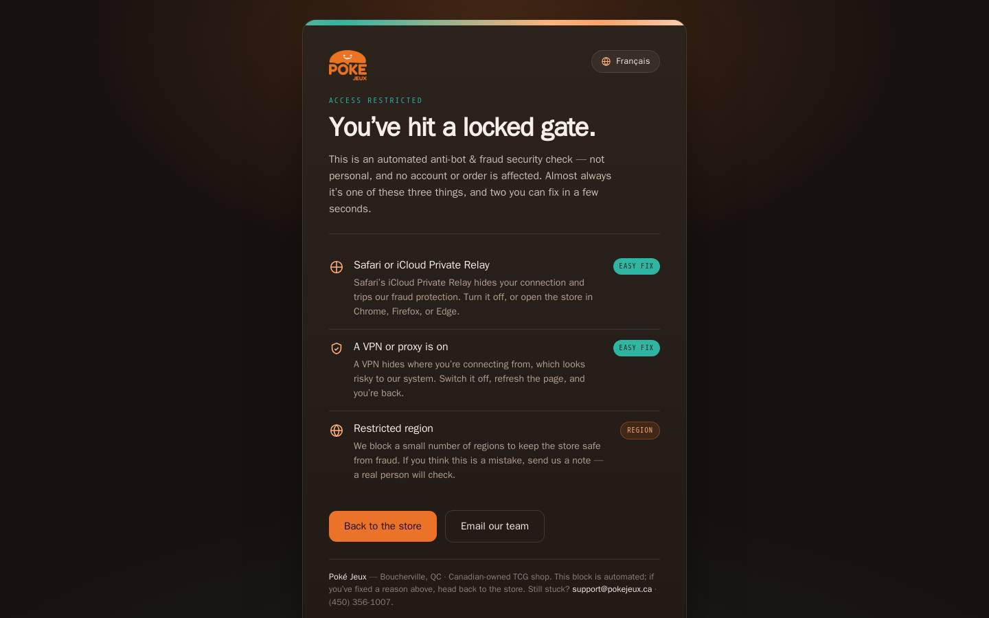 pokejeux.ca homepage screenshot